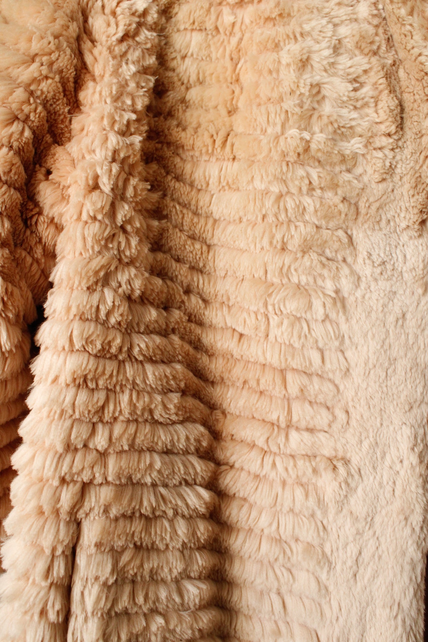 1970s Fran Levine Blonde Faux Fur Coat
