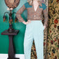 Early 1940s Prominent California Rayon Gabardine Pants - 28 Waist
