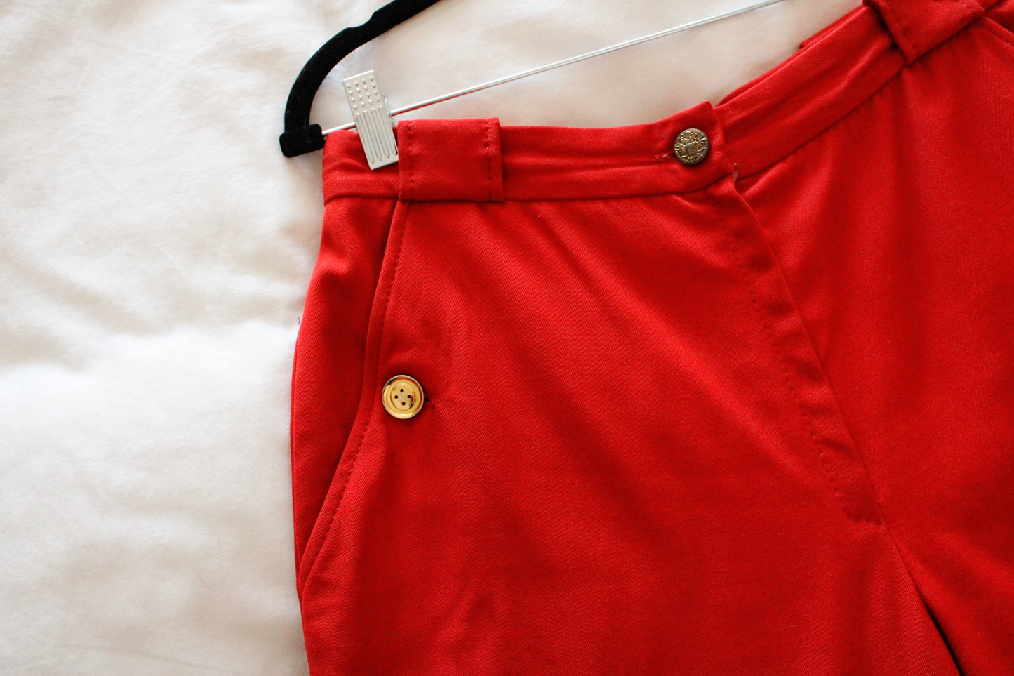 1970s Red Designer Gucci Pants - M/L