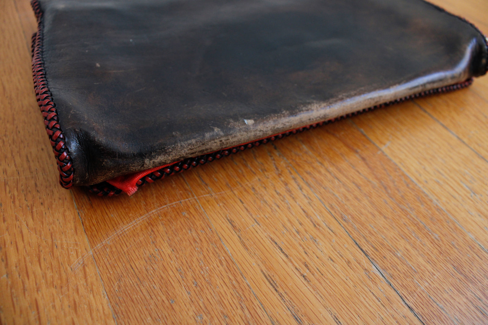 1940s Tooled Leather Portfolio Clutch