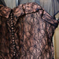 1950s Sweetheart Lace & Mesh Dress - Medium