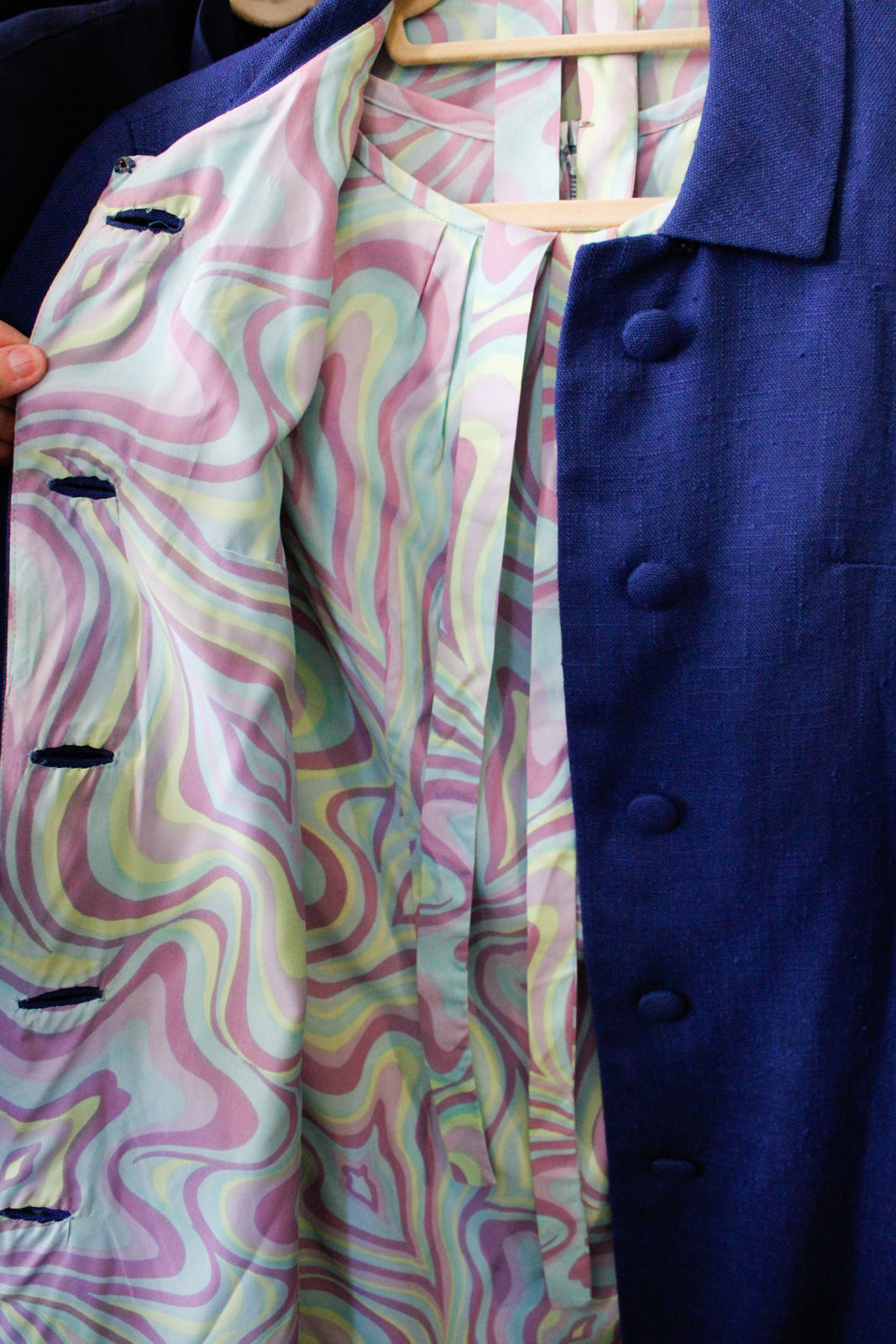 1960s Roberta Lee Sheath Dress & Linen Jacket - Medium