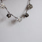 1940s Sterling Silver Green Gem Necklace