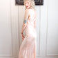 1930s Silk Bias Cut Champagne Nightgown - S/M