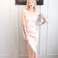 1930s Silk Bias Cut Champagne Nightgown - S/M