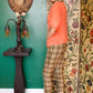1960s Bright Coral Mohair Hand Knit Cardigan Sweater