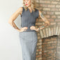 1940s Wool Tweed Trumpet Skirt 