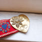 1930s Embroidered Folk Belt with Brass Heart Buckle