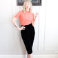 Late 1940s Velvet Black Cropped Pants - Small