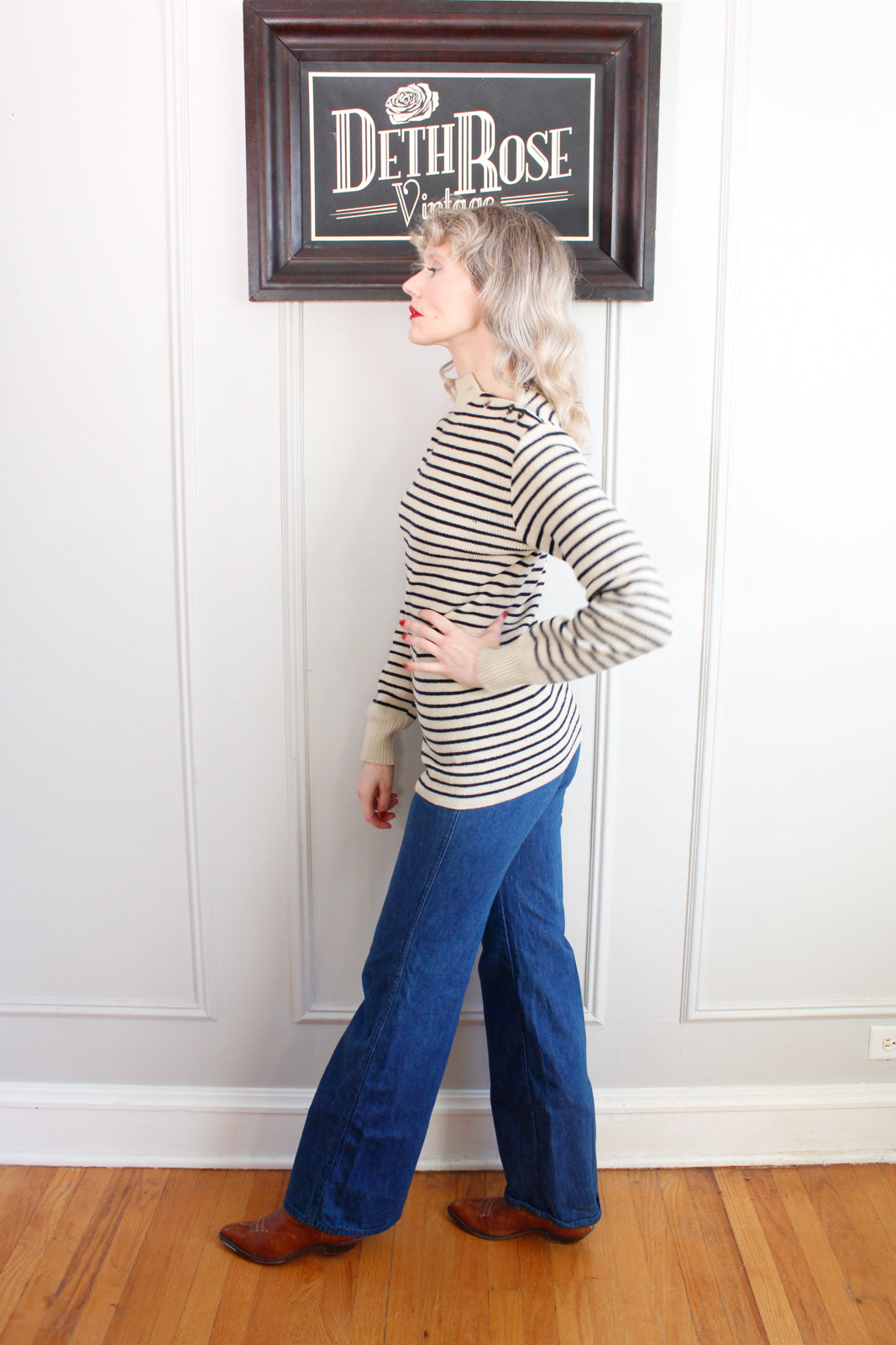 1990s Tricots Wool Striped Sweater - M/L