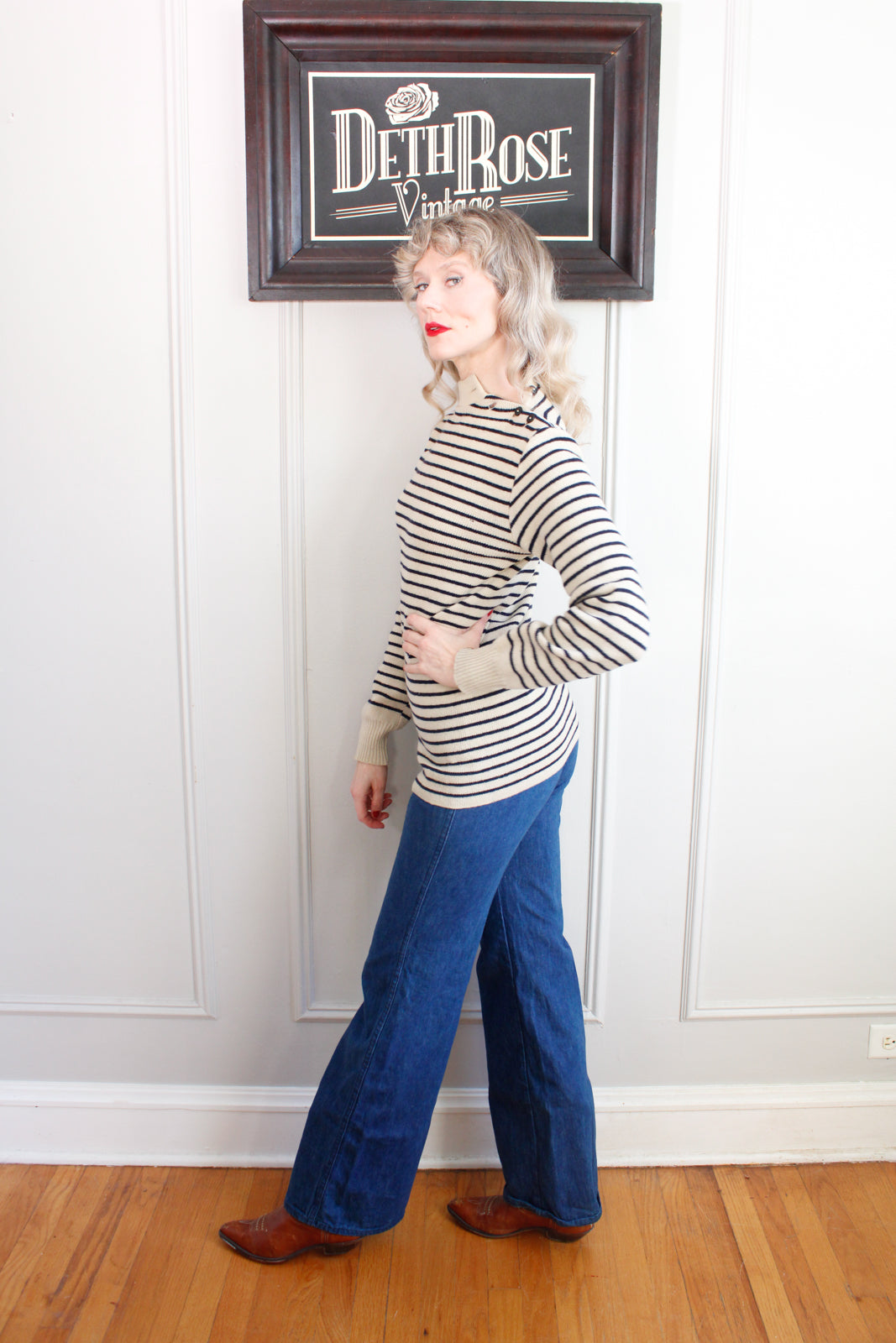 1990s Tricots Wool Striped Sweater - M/L