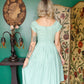 1950s Celadon Cotton Day Dress