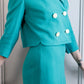 1960s Cain & Sloan Co Wool Turquoise Suit - Med