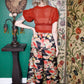 1930s Puff Sleeve Crochet Sweater