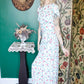 1940s Summer Floral Rayon Gown - Med