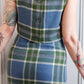1960s Petti Plaid Wool Top & Skirt Set - Xsmall