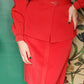 1940s Red Gabardine Forstmann 2pc Suit