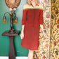 Early 1940s Rayon Crepe Color Block 2pc Blouse & Skirt Set 