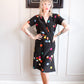 1980s Jack McQueen Pool Ball Silk Dress - S/M