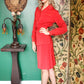 1940s Red Gabardine Forstmann 2pc Suit