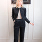 1980s Corduroy Gray 2pc Pant Suit - Small