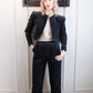 1980s Corduroy Gray 2pc Pant Suit - Small