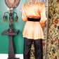 1940s Lyn Delle Copper Quilted Lounge Jacket & Pant Set - Medium