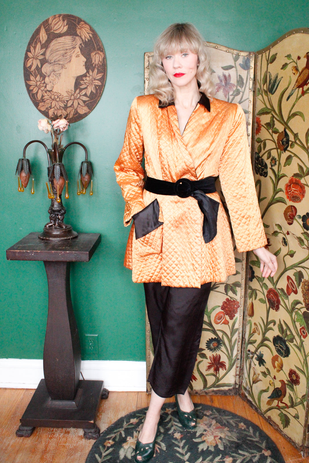 1940s Copper and Black Lounge Suit 