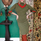 1960s Oleg Cassini Olive Green Knit Set