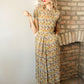 1940s Paisley & Floral Rayon Dress