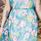 1960s Watercolor Floral Silk Gown