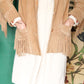1970s Suede Sasson Fringe Western Jacket