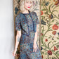 1960s Myrnette Abstract Print Sheath & Bolero