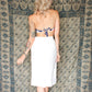 1950s White DeGange Pencil Skirt