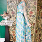 1960s Watercolor Floral Silk Gown