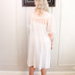 1950s White Slip Dress & Robe Loungewear Set - Medium