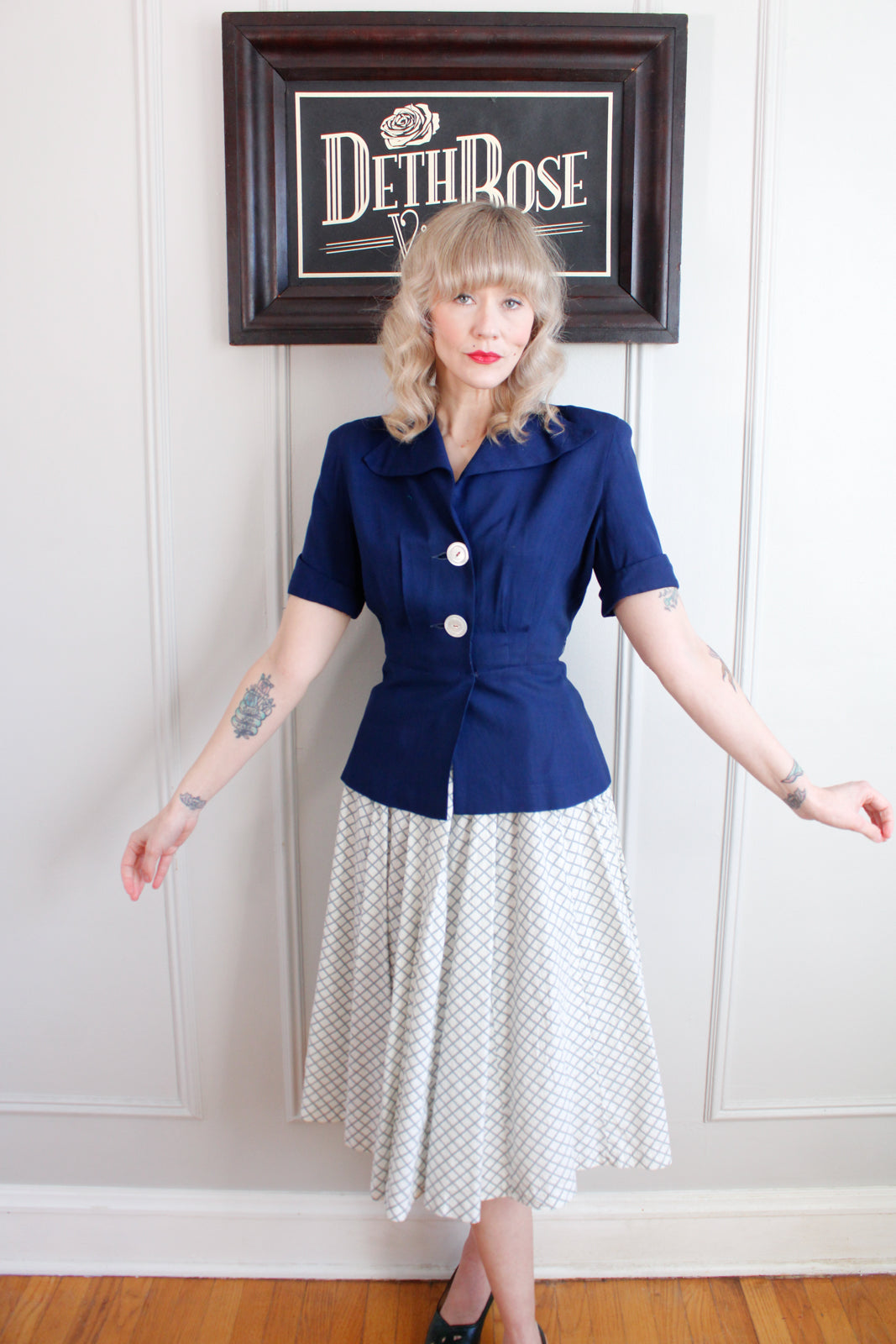 50s hotsell skirt blue