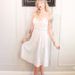 1950s White Slip Dress & Robe Loungewear Set - Medium