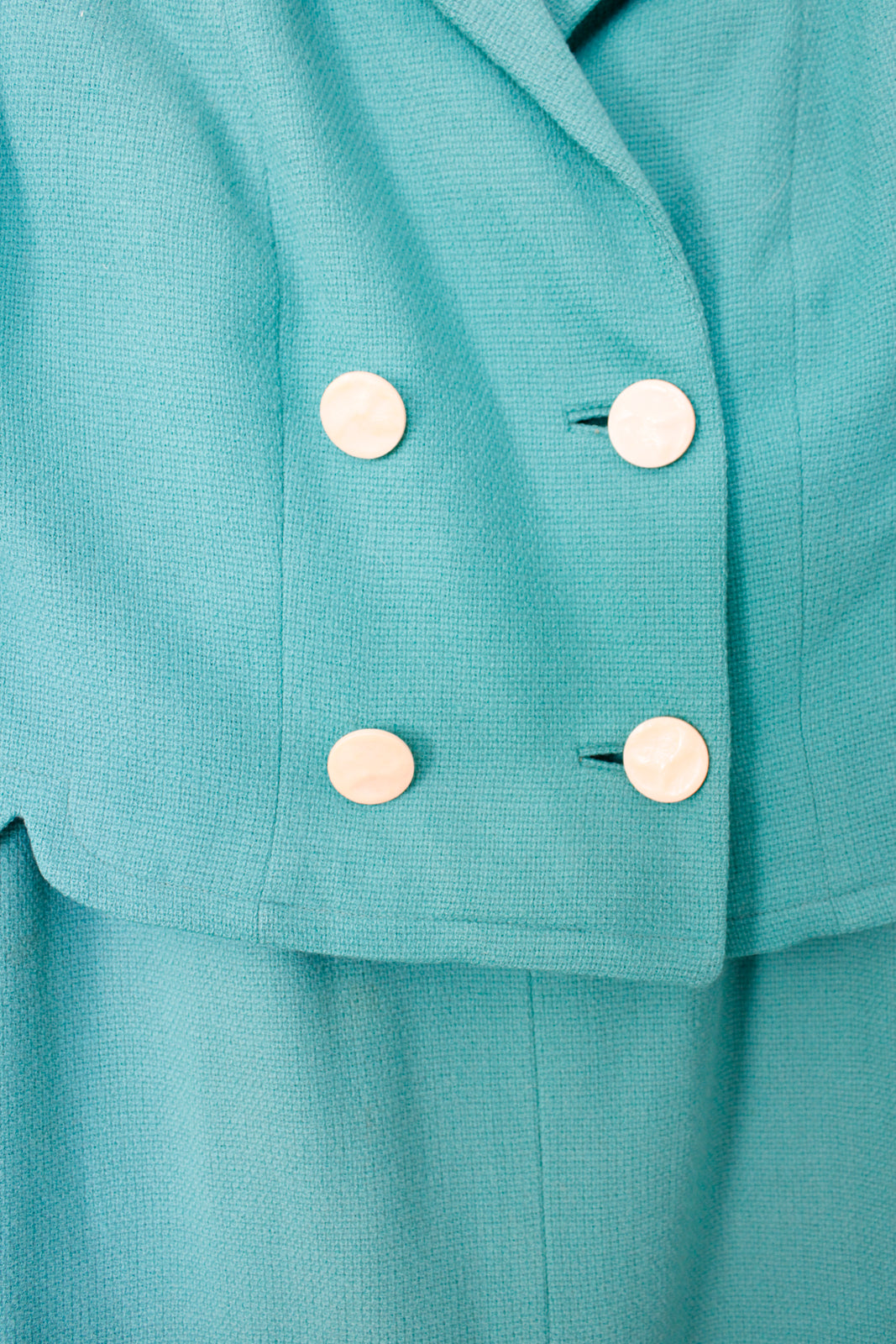 1960s Cain & Sloan Co Wool Turquoise Suit - Med