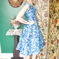 1950s Watercolor Floral Silk Suzy Perette Dress