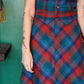 1960s Plaid Wool Vest & Mini Skirt Set 