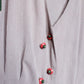 1940s Martha Cavanaugh Linen Two Tone Dress - Large
