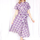 1950s Annetta Purple Plaid Dress - M/L