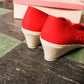 1980s Summer Red Wedges NOS - 8.5M