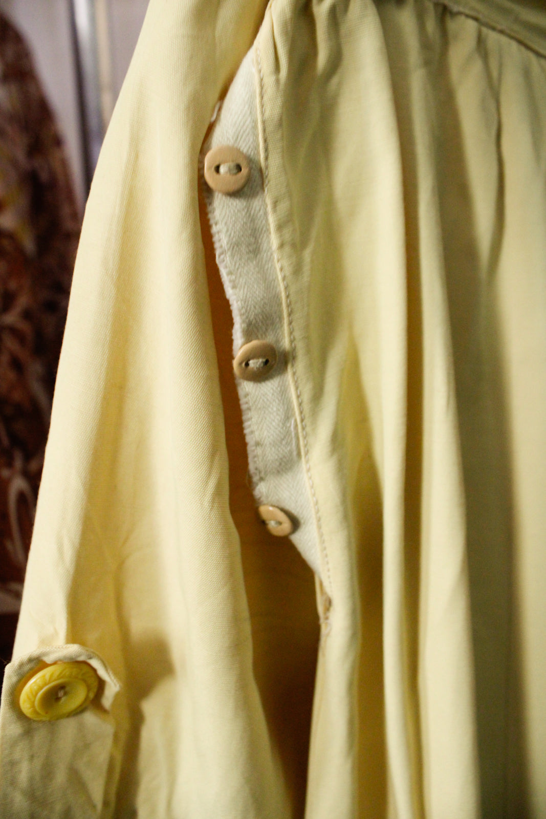 1930s Bright Yellow Rayon Spring Suit - Small