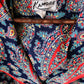 1940s Kamore Cold Rayon Paisley Dressing Gown - M/L