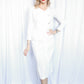 Late 20s/Early 30s White Deco Walking Suit - Small