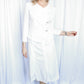 Late 20s/Early 30s White Deco Walking Suit - Small