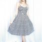 1950s Cole of California Cotton Black & White Dress - Medium