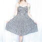 1950s Cole of California Cotton Black & White Dress - Medium